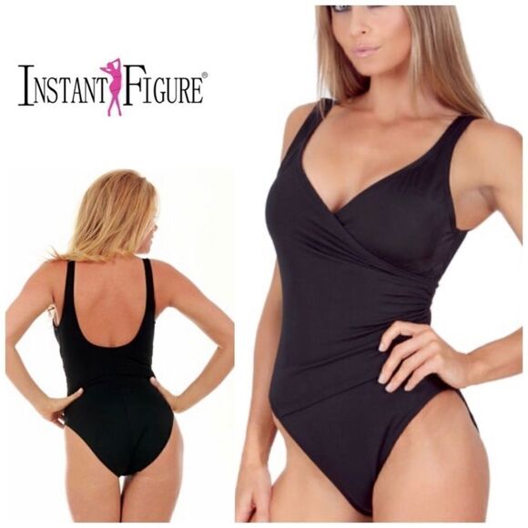 Wrap front slimming swimsuit. NWT - Picture 2 of 10